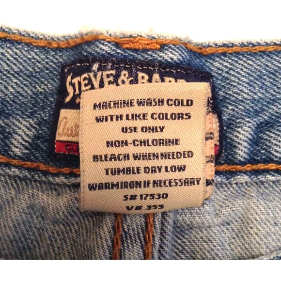 Vtg Y2K Steve & Barry's Jeans Men 34 (32 Actual) Light Wash Baggy Straight 90s - Picture 8 of 8